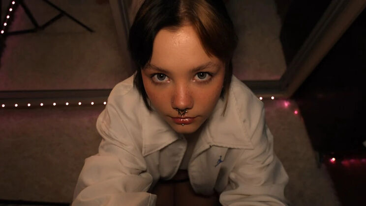 Amateur Teen Brunette Blowjob with Cum in Mouth - Body_Lyric Homemade POV