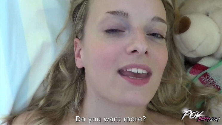 Blonde Amateur Surprised with Hard Dick and Internal Cum in POV