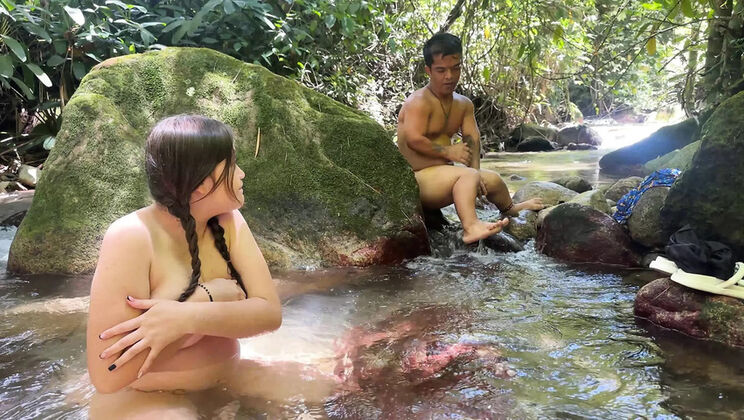 Julianaburning Indian Bhabhi caught naked in river by horny dwarf - hardcore fucking with huge cock