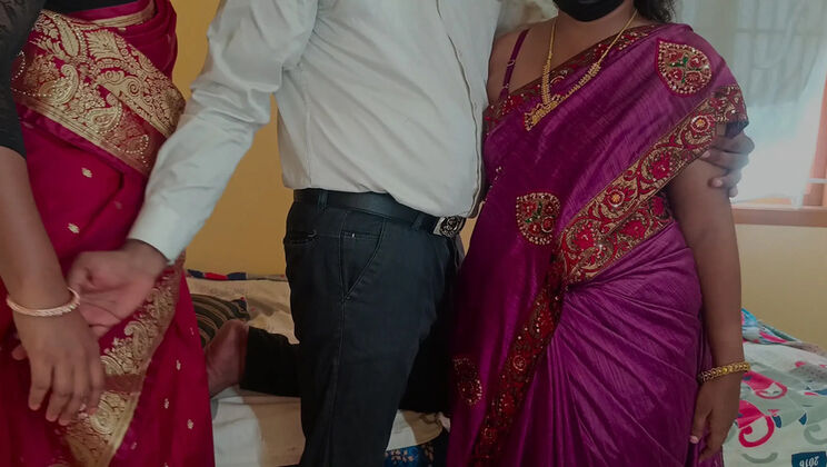 Indian Housewife Threesome Roleplay Fucking with Pushpa Valli, Wonder, Laxi Ammu