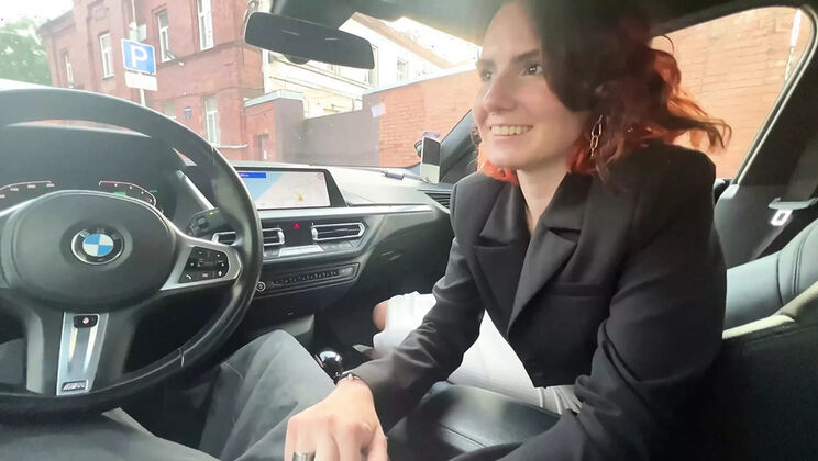 Amateur Teen Darcy Dark Gives Real Blowjob While Driving Car