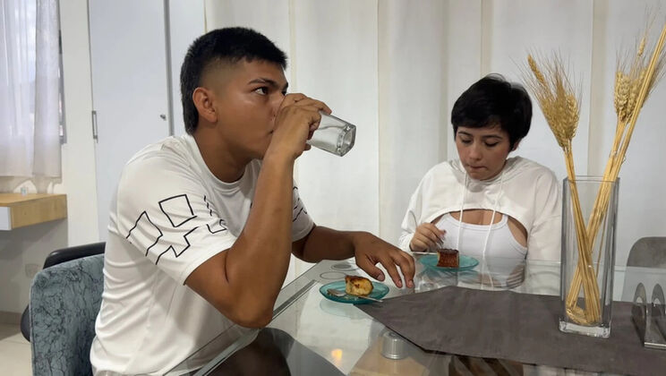 Big Ass Latina Stepsister Eats My Cock and Takes It All in Her Ass