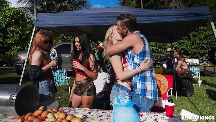 Reality Kings Party In The Bush: Teen Threesome with Big Tits and Huge Cock