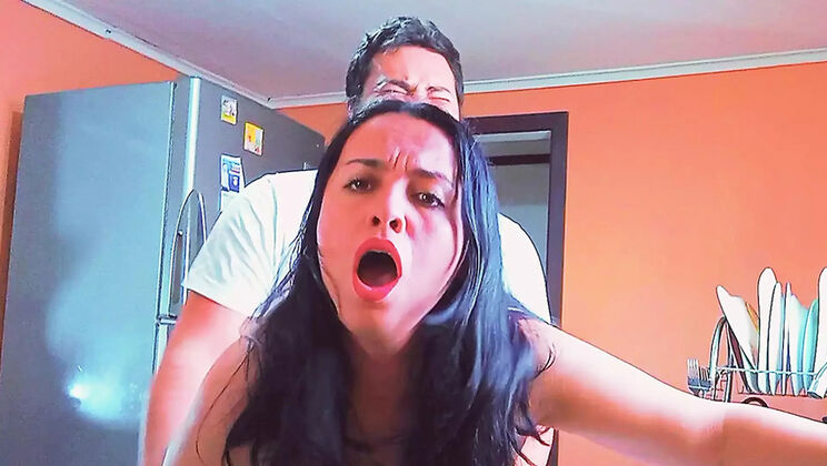 Horny BBW Stepmom Kelly Fucks Step Son in Kitchen