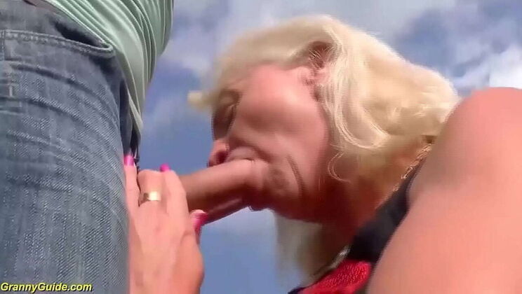 75-Year-Old Granny Takes Rough Anal and Facial from Step-Grandson