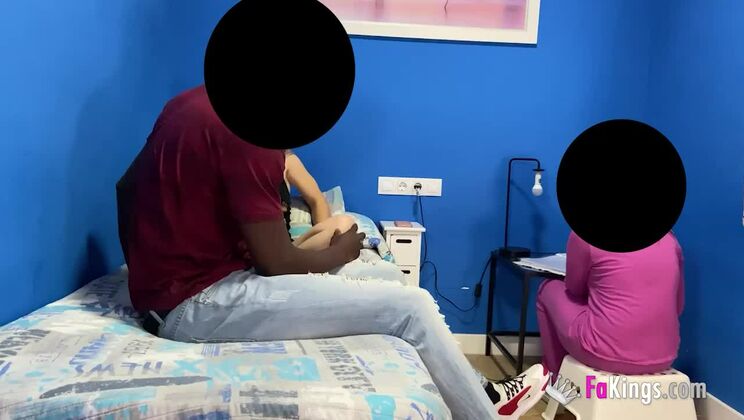 CAUGHT: She got filmed by her roomate while riding a BBC!