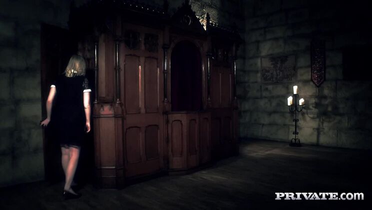 Nympho Blonde Satine Spark Is Cleansed By The Priest’s Big Dick