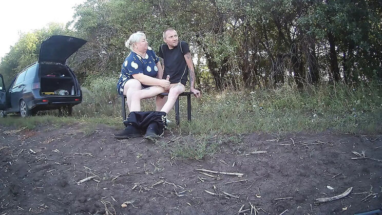 MILF Step Mom Blowjob and Handjob in Park Makes Me Cum Hard