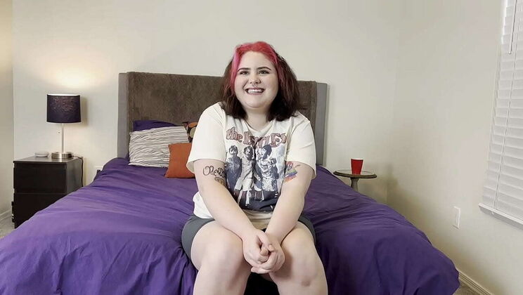First Time Audition: Curvy PAWG Student Screams on Casting Couch