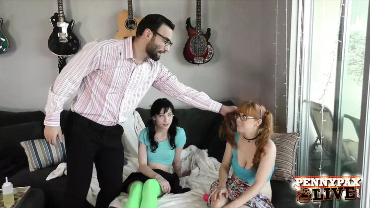 Penny Pax & Charlotte Sartre Caught by Stepdad Alex Legend for Taboo Threesome Fucking