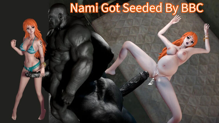 Hot Nami Gets Impregnated by a Black Monster Cock in Hardcore Hentai Scene