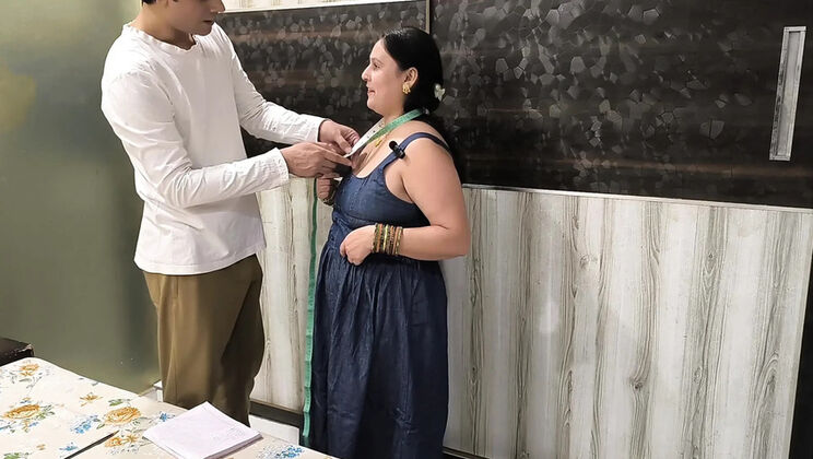 Indian Tailor Fucks Women for Dress Stitching - Pujaprem Extreme Blowjob & Big Ass Fucking