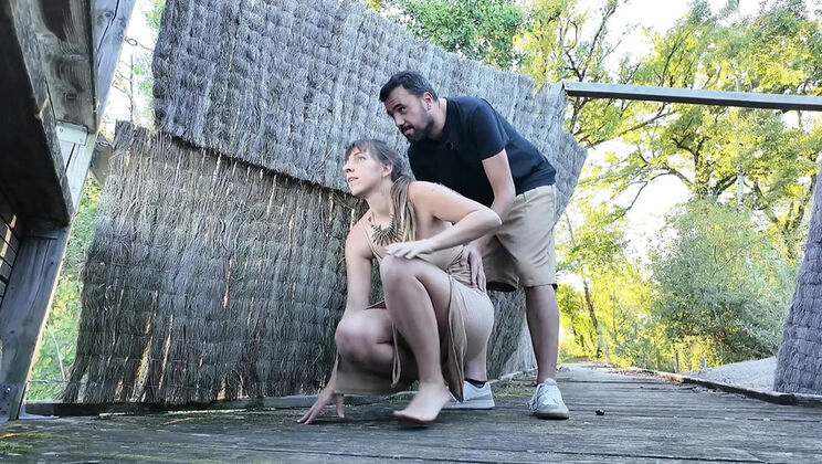 Amateur Hungarian MILF Anal Fuck in Hunting Hut with Big Natural Tits