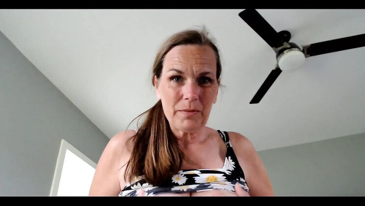 Best Friend's Girl Sneaks In For You - KimitheMilfMommy Shows Saggy Tits Dangling In Your Face