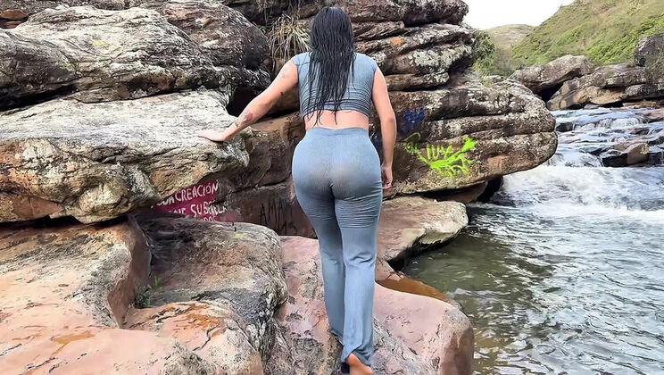 Jenifer Play Fucks Stranger By River While Friends Wait - Big Tits Teen Gets Facial