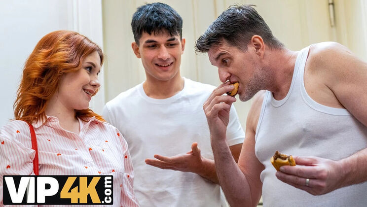 Daddy Seduces Hot Redhead With Mustache - Cheating Girlfriend Sucks Cock In HD