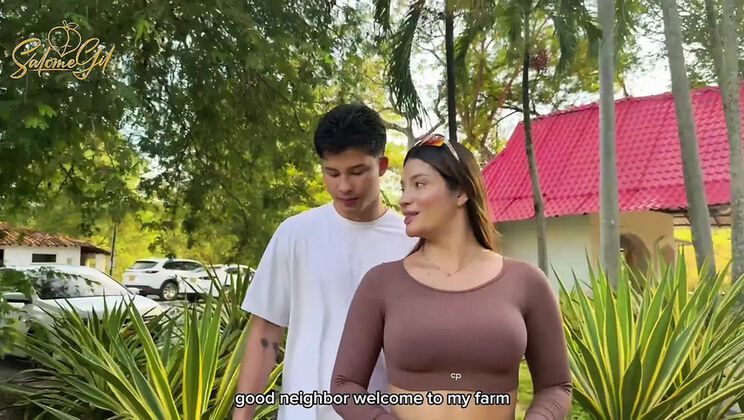 Big Tit Latina MILF Fucks Neighbor's Son Rough in Backyard