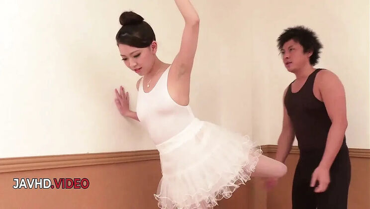 Intense Asian Ballerina Miu Kimura Hot Blowjob Show Ends With Raw Creampie
