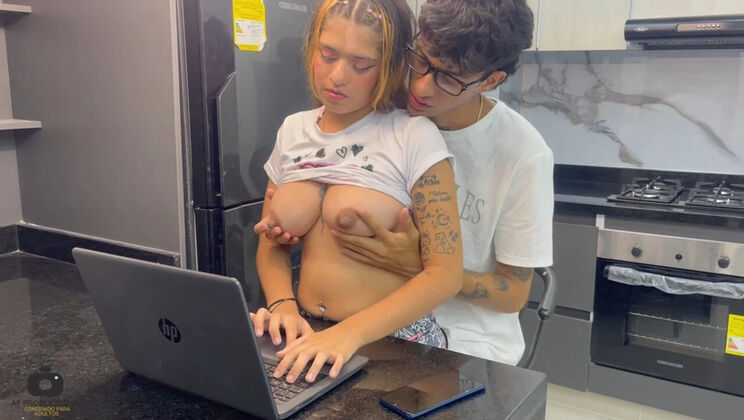 Step Sister Gabriela Wish Fucks Me Hard After Homework Help - Rough Anal & Cum In Mouth