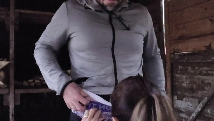 Horny Wife Gets Fucked Doggy Style While Chopping Wood Outside - Amateur Homemade HD