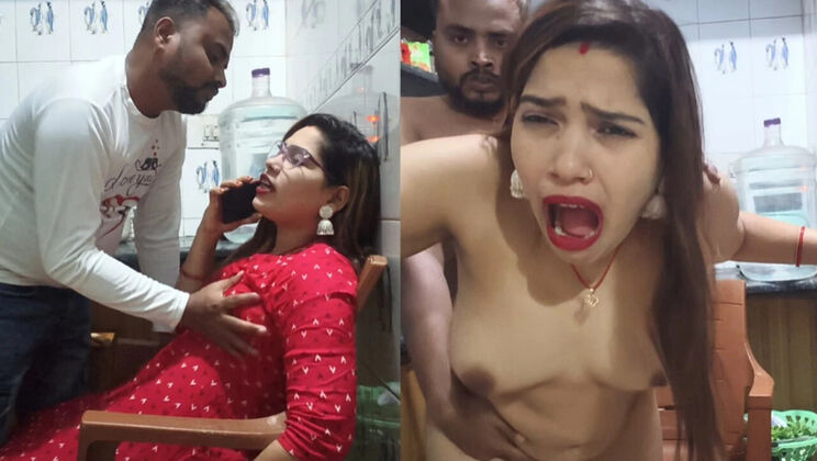 Sona Bhabhi Odia Village Girl Tight Pussy Fucking in Kitchen - Big Natural Tits Blowjob & Cumshot