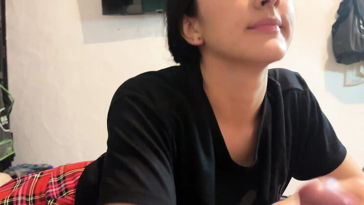 Young 18-Year-Old Indian Girl Swallows Dick and Milk in Homemade POV Blowjob