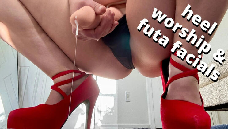 Futa Domme Heel Worship & Facial Cumshots Compilation - Veggiebabyy Full HD Video