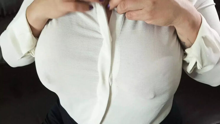 Fabimilf Office Messenger Gets Wet Watching Her Big Tits, Fingering Pussy and Ass in Homemade XXX