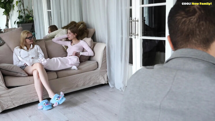 Hot Anal Threesome with Petite Blonde Teens Sasha Paige and Funky Town Fucking Daddy Jack 23