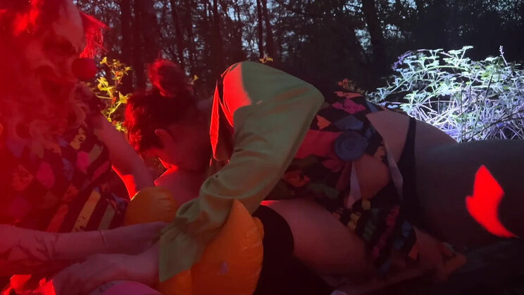 Freaky Clown Party with EdgesOfReality - Big Tits Outdoor Fetish Group Sex