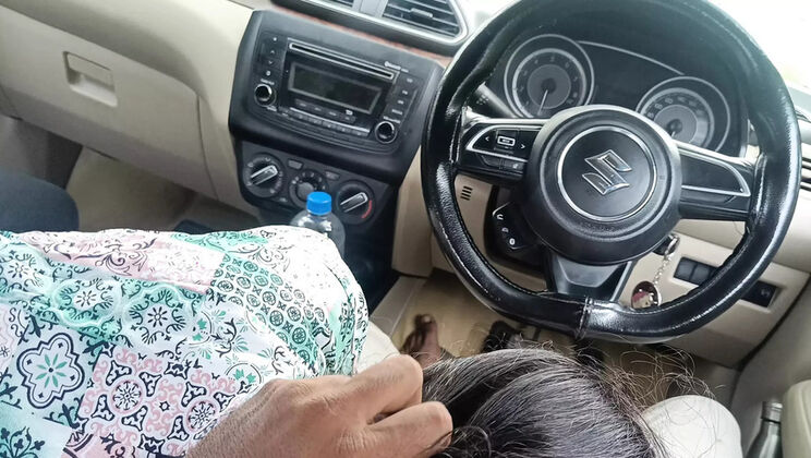 Indian Office Manager Fucks Married Colleague Hard in Car - Rough Sex & Moaning