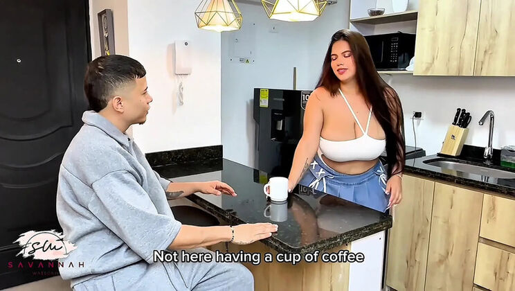 Big Booty Colombian Stepson Fucks Cheating Housewife Rough Doggy Style & Cum in Mouth - Savannah Watson Homemade