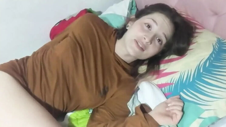 Blonde Step Sister Ashleysoy Naked POV Rough Sex & Cum Swallow