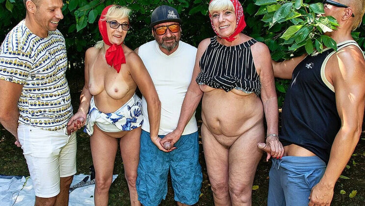 Mature Anal Orgy Outdoor - Rough Gangbang with Big Cock