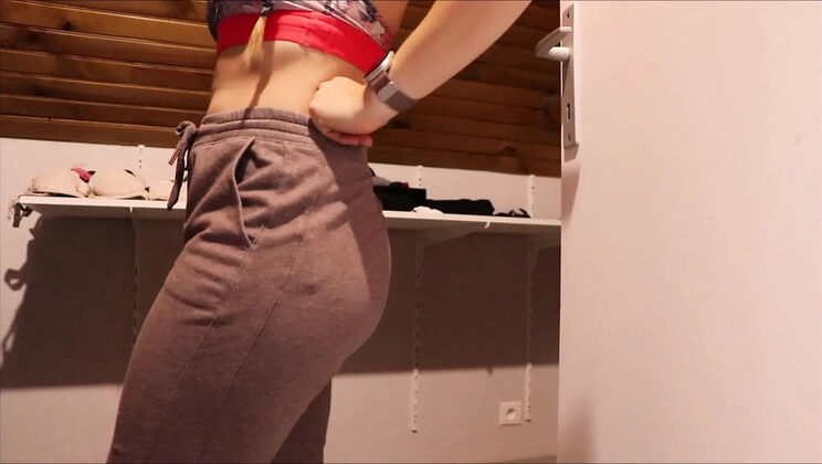 French student Mimi Sexy caught nude by landlord stealing her panties