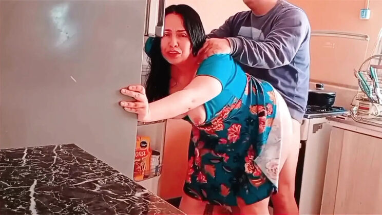 BBW Kelly Mom Fucked Doggystyle in Kitchen - Big Ass Latina MILF