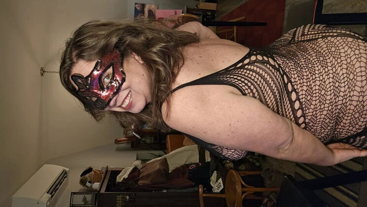 Mrs. A's Hairy BBW Pussy Squirts a Dripping Mess in Lingerie