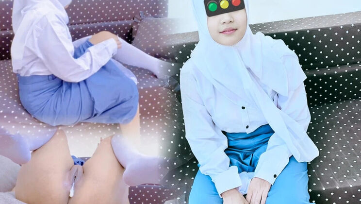 Indonesian Hijab Schoolgirl Stepsister Creampie - Tight Pussy Fucked Hard by Brother in Uniform