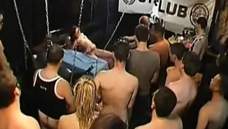 Blonde Gangbang Live on Stage - Hardcore Group Sex & Bukkake