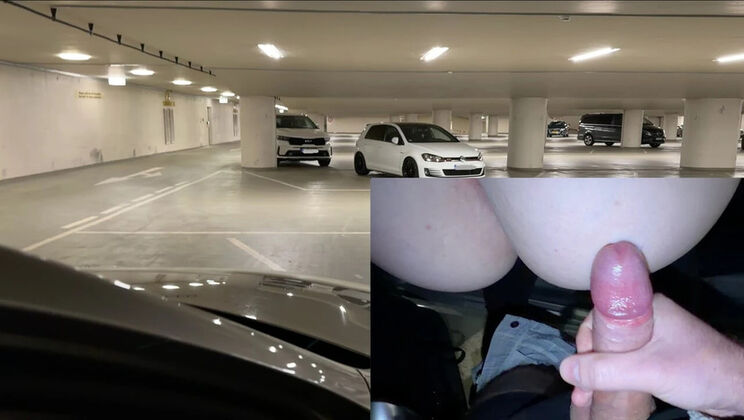 Risky Car Sex in Public Parking Lot - German Amateur Blonde Gets Fucked After Handjob