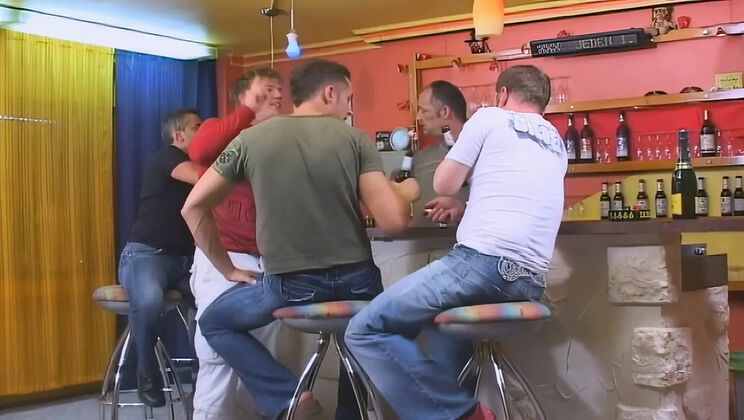 Blonde Gangbang Slut Takes Multiple Cocks - Rough DP & Creampie