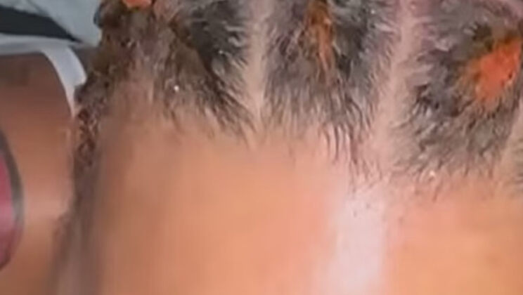 Amateur Black Girl With Pink Hair Sucks BBC Deep Throat