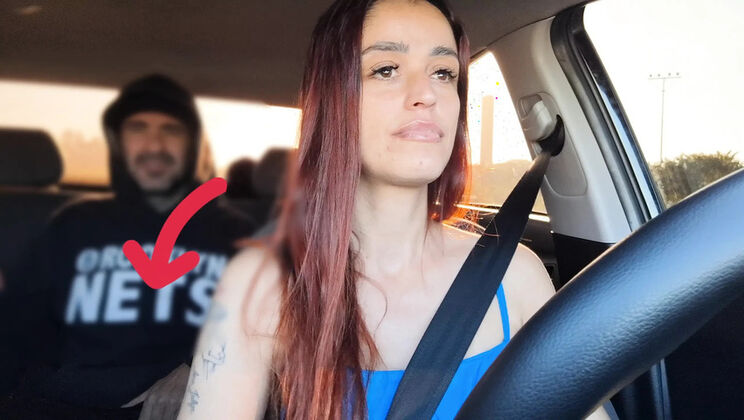 Married Brazilian Lady Catches Passenger Jerking Off in Her Car - Big Boobs Uber Driver Fucked Doggy Style