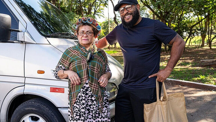 Old Granny Gets Anal Fucking with BBC on Bus - Rough Doggy Style & Missionary