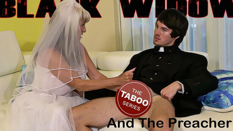 Black Widow Seduces Preacher - Big Tits Creampie Fucking in Wedding Dress