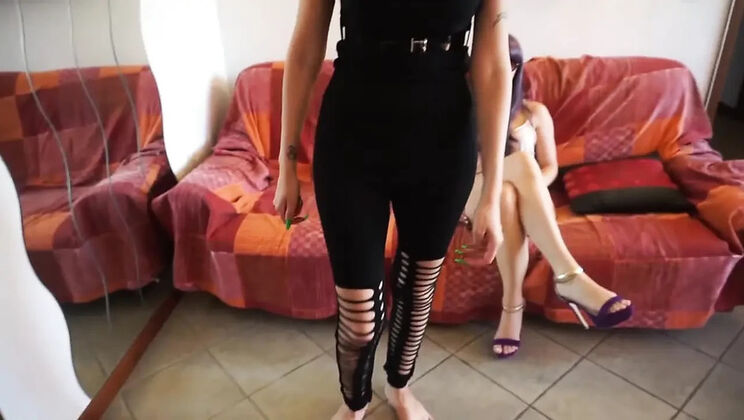 Italian Mistress Humiliates Tiny Cock Slave - Petite Domina SPH & Ballbusting