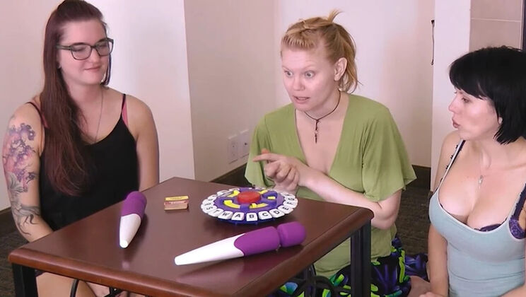 Amber Chase Wild Strip Game - Big Tits Lesbian Teen Loses Bet & Gets Tied Up