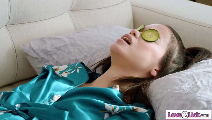 Lesbian Cheating Sex: Alison Rey & Angelina Moon in Hot 69 Pussy Licking