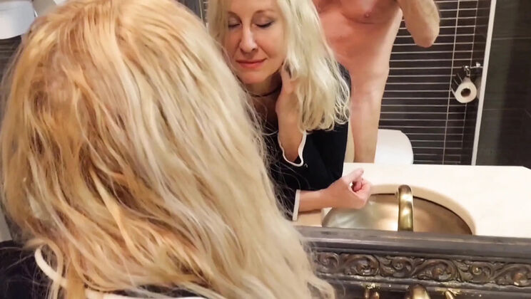 Mature Blonde MILF Selena Gets Anal Doggystyle Fuck in Bathroom - Amateur Homemade 4K