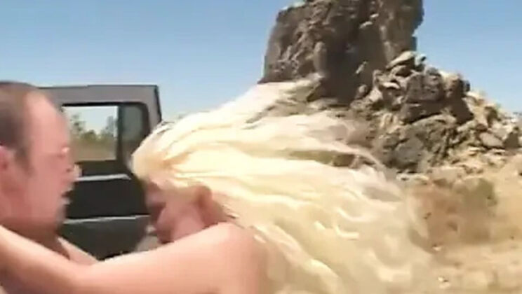 Blonde Chick Takes Double Penetration in Ass & Pussy - FMMM Foursome Sex Outside